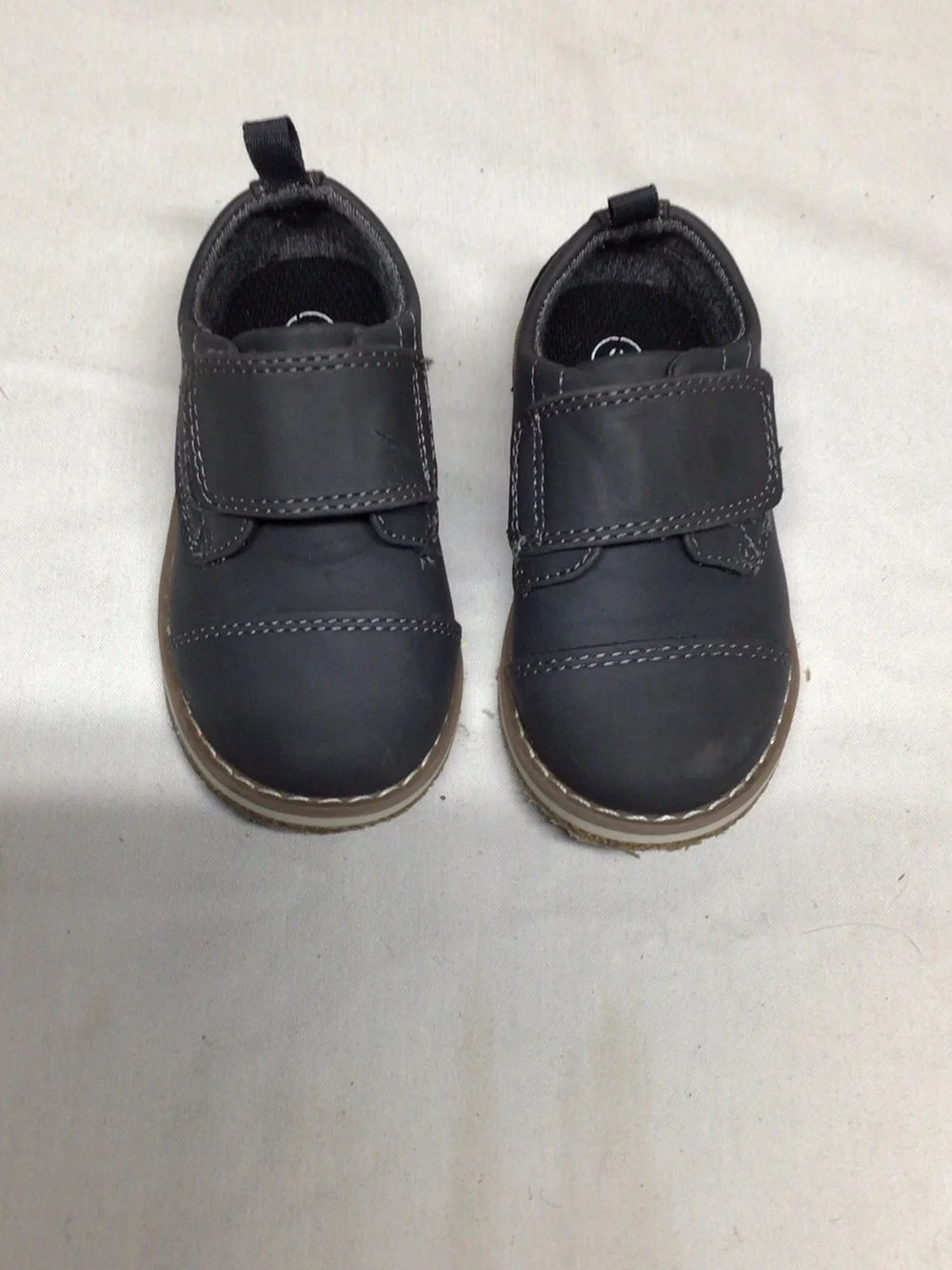 Cat & Jack Black Kids Dress Shoes with Tan Soles